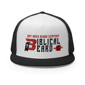 Biblical Beard Sport Trucker Cap(Black text)